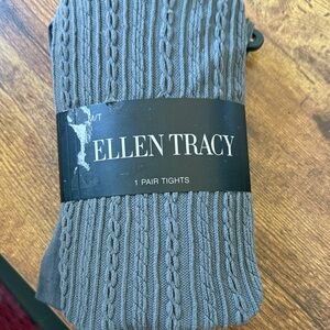 Ellen Tracy Taupe Cable Knit Tights